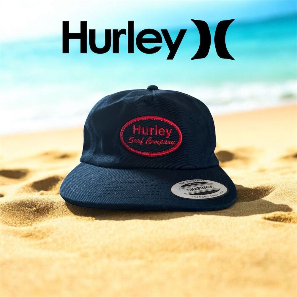 Hurley Surf Co. Unisex Blue Snapback Hat Adjustable Fit Casual